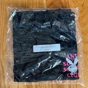 Anti Social Social Club x Playboy t-shirt. Black, size medium.
